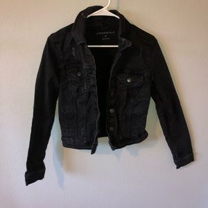 Aeropostale Black Denim Jean Jacket Size Medium